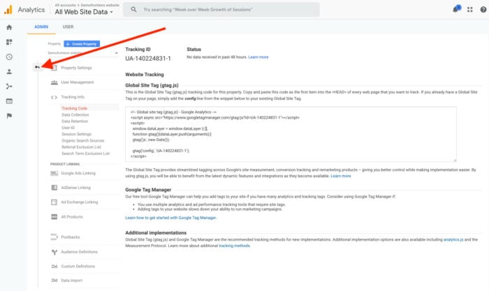Google Analytics Tracking Code